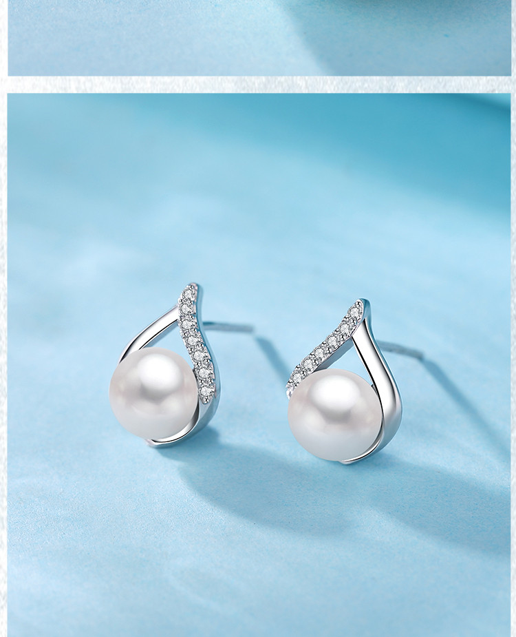 银耳钉女纯银气质高级感耳环耳坠轻奢珍珠耳饰品新款首饰生日礼物