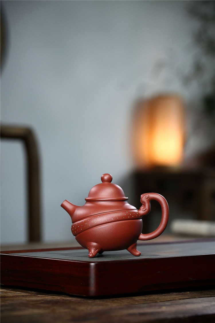 《三足乳鼎》宜兴紫砂壶原矿紫泥铺砂壶功夫茶具泡茶器泡茶壶送礼