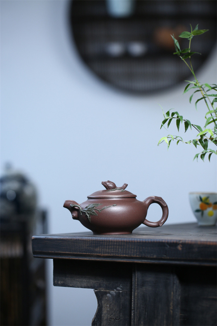 《玉兰》国工蒋静明手工紫砂壶宜兴原矿紫泥茶壶家用功夫茶具收藏