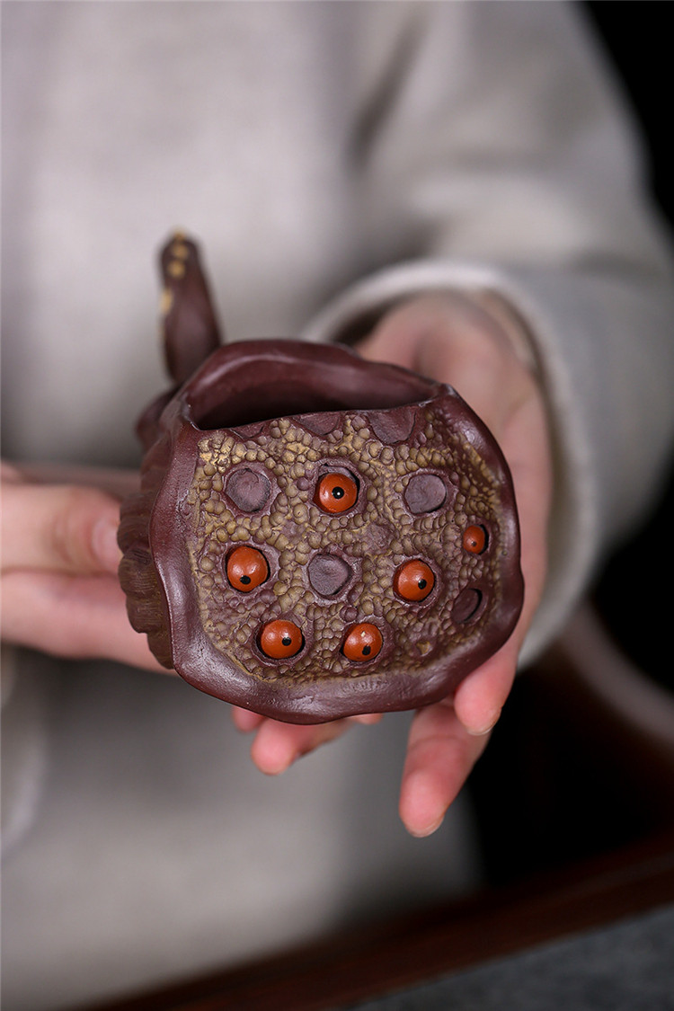 《莲蓬》宜兴原矿紫砂泥紫砂壶茶道配件名家手工公道杯功夫茶具