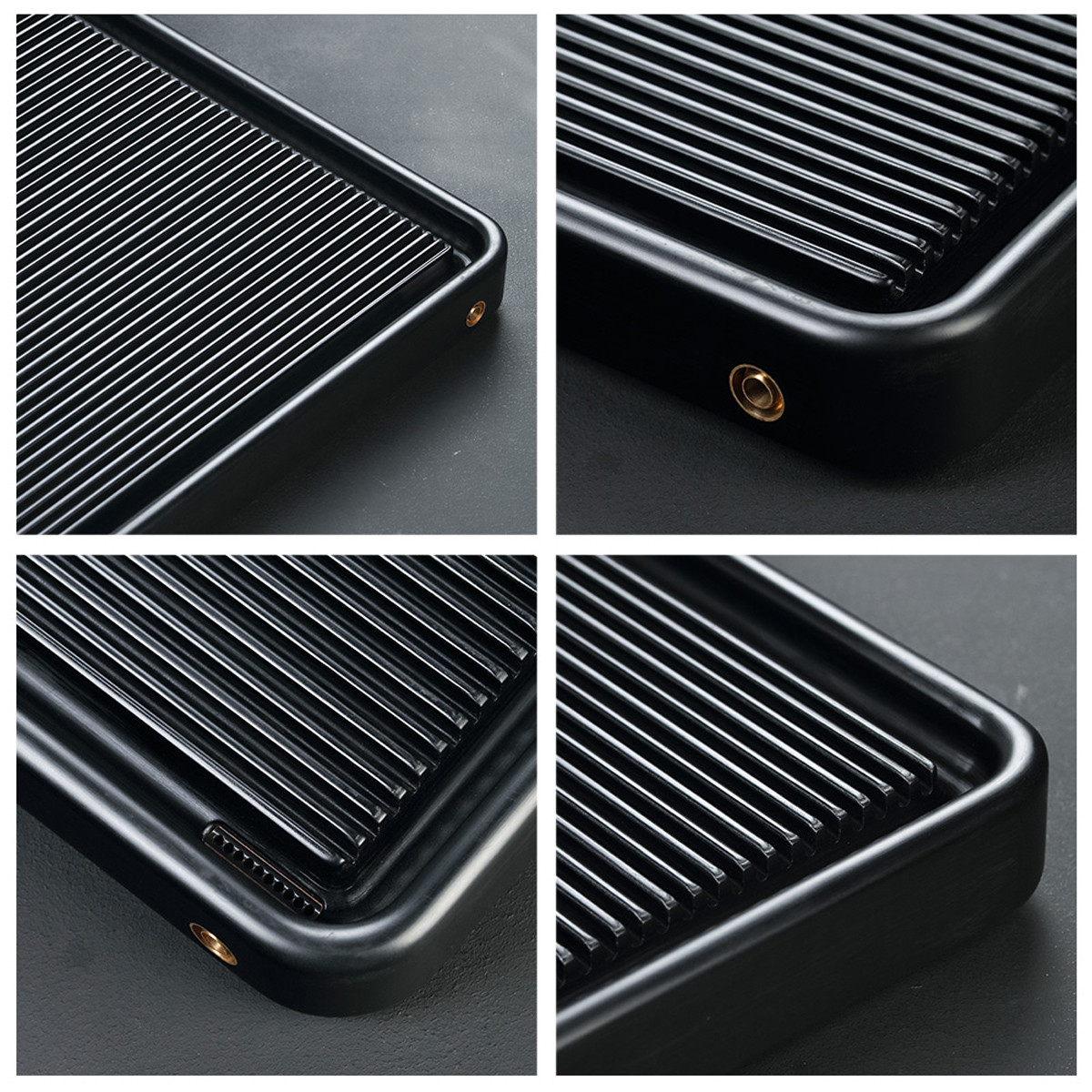 黑料电木茶盘家用实木托盘功夫茶具台湾电胶木茶海排水小茶台