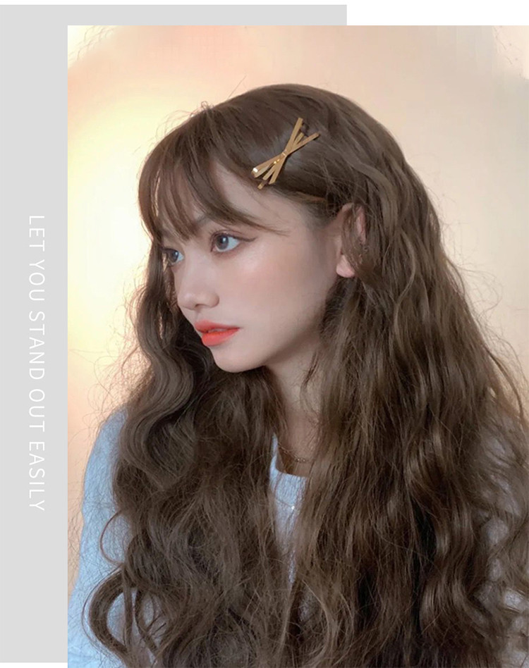 羊毛卷假发女长发大波浪卷发真发混发自然时尚水波纹羊毛卷假发套