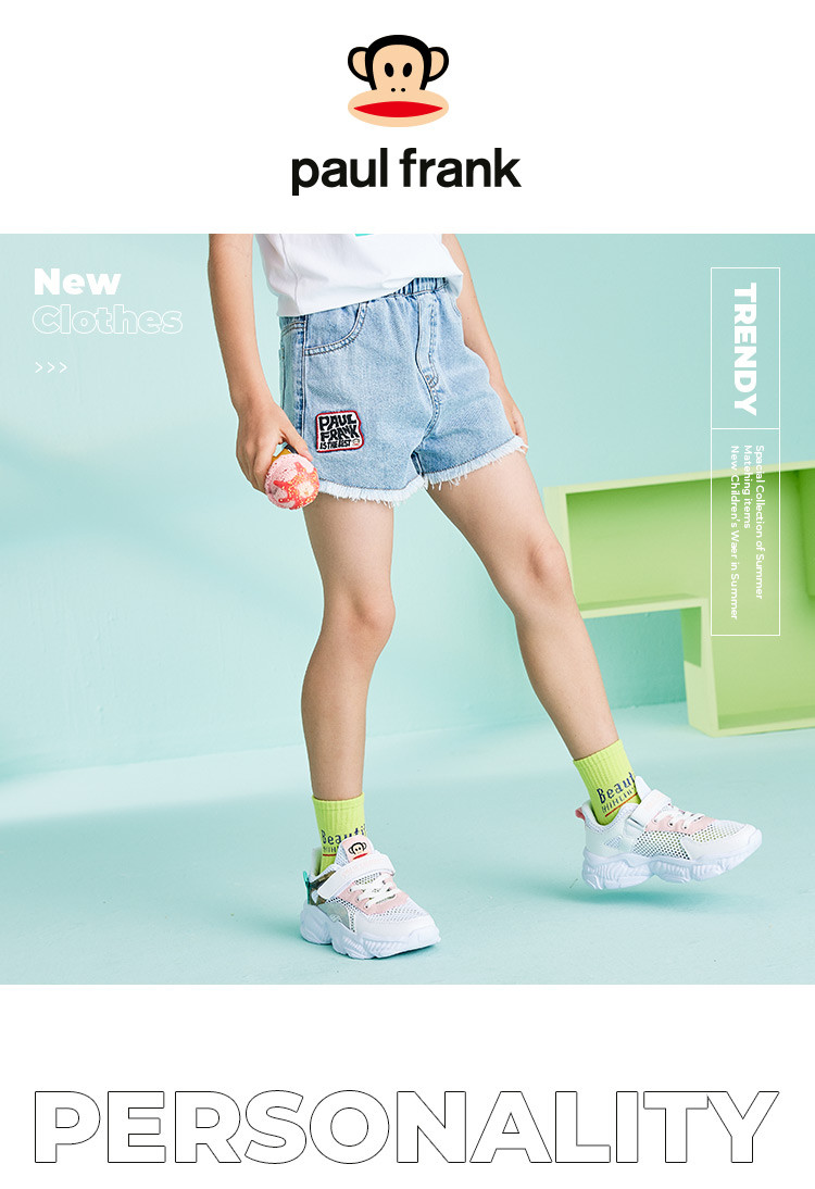 21夏新品女童透气时尚百搭凉爽舒适儿童牛仔超短裤