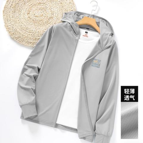德尔惠 【冰丝透气】冰丝防晒衫男士夏季户外健身跑步UPF50+防晒衣 图片 1