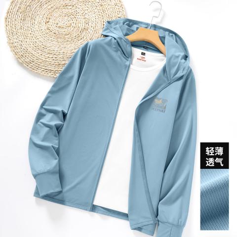 德尔惠 【冰丝透气】冰丝防晒衫男士夏季户外健身跑步UPF50+防晒衣 图片 1