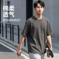 德尔惠 【100%纯棉】夏季男女同款柔软透气日常百搭运动休闲短袖T恤 图片 3
