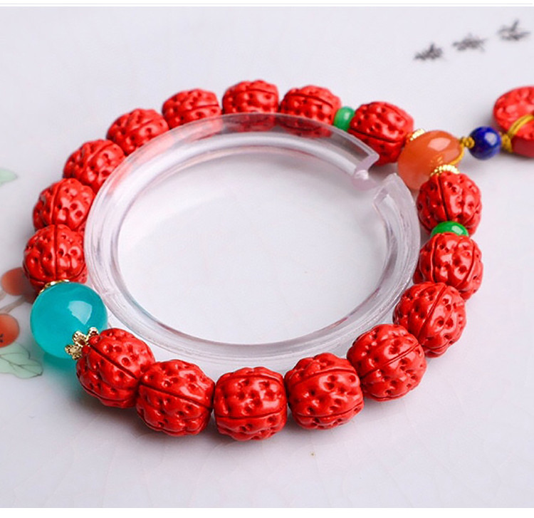 原创上新原矿朱砂精品红砂小金刚配珠南红跟天河石男女首饰手链