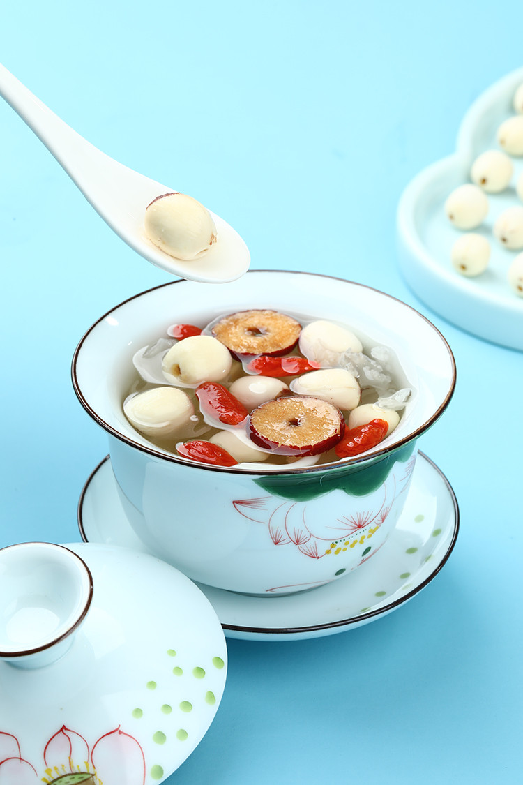 莲子250g搭配搭配银耳莲子百合枸杞羹糖水泡水