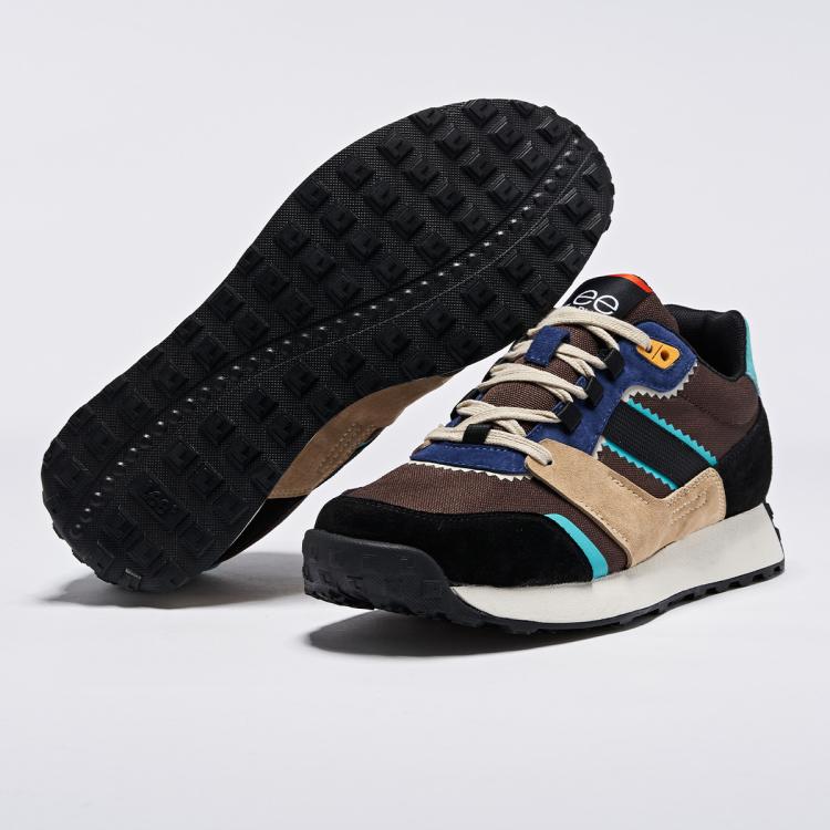 LEE LEE 【断码特卖】男鞋春秋款百搭运动休闲鞋潮流韩版拼接复古跑步鞋男