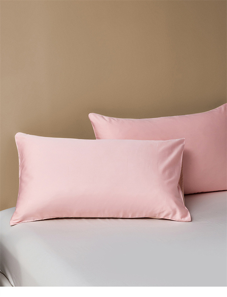 长绒棉枕套单人纯棉简约纯色枕头套全棉一对装