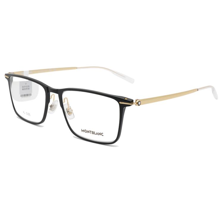 Montblanc 【明星款】男款进口金属大框眼镜架 Mb02850a In Black