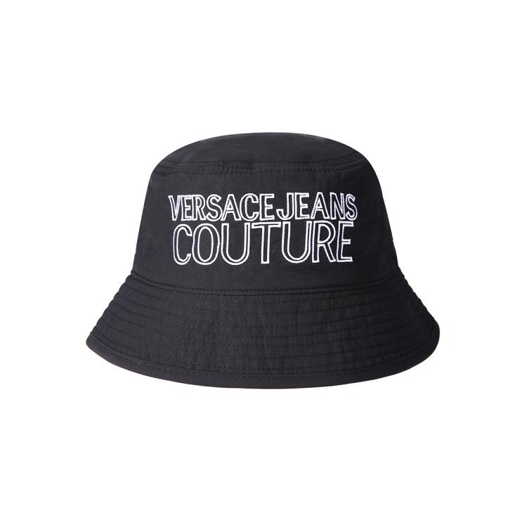 Versace Jeans Couture 夏季 男士渔夫帽遮阳帽帽子 In Black