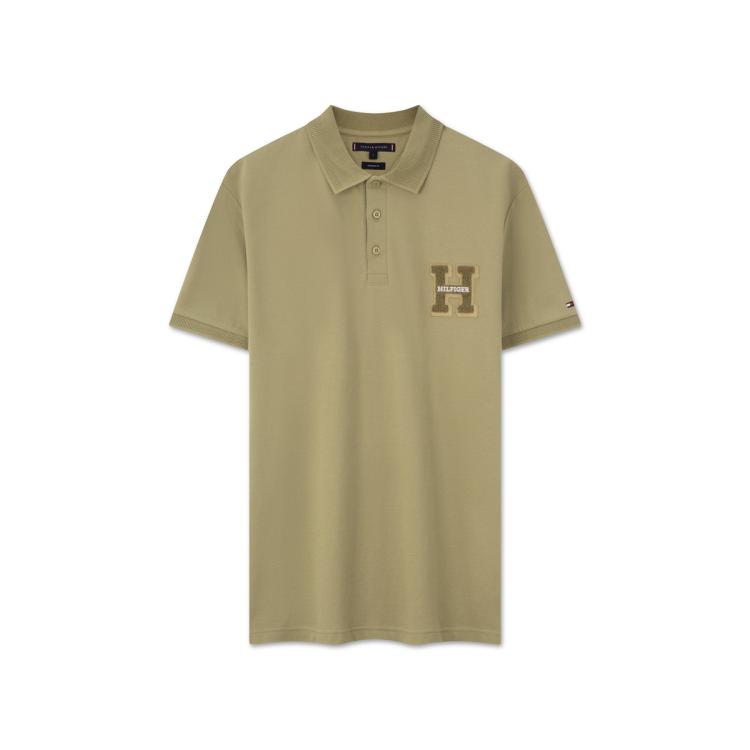 【绒面LOGO】Tommy Hilfiger 24春夏男纯棉字母短袖POLO衫34771