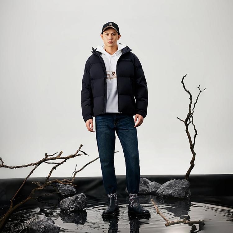 TOMMY HILFIGER TOMMY HILFIGER 【撼冬90鹅绒防风防水】TommyHilfiger秋冬男耐磨羽绒服外套37264