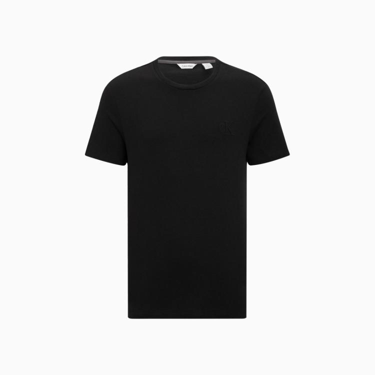 Calvin Klein Ck Jeans22春夏新款男士休闲圆领顺色浮雕感logo短袖t恤40hc209 In Black
