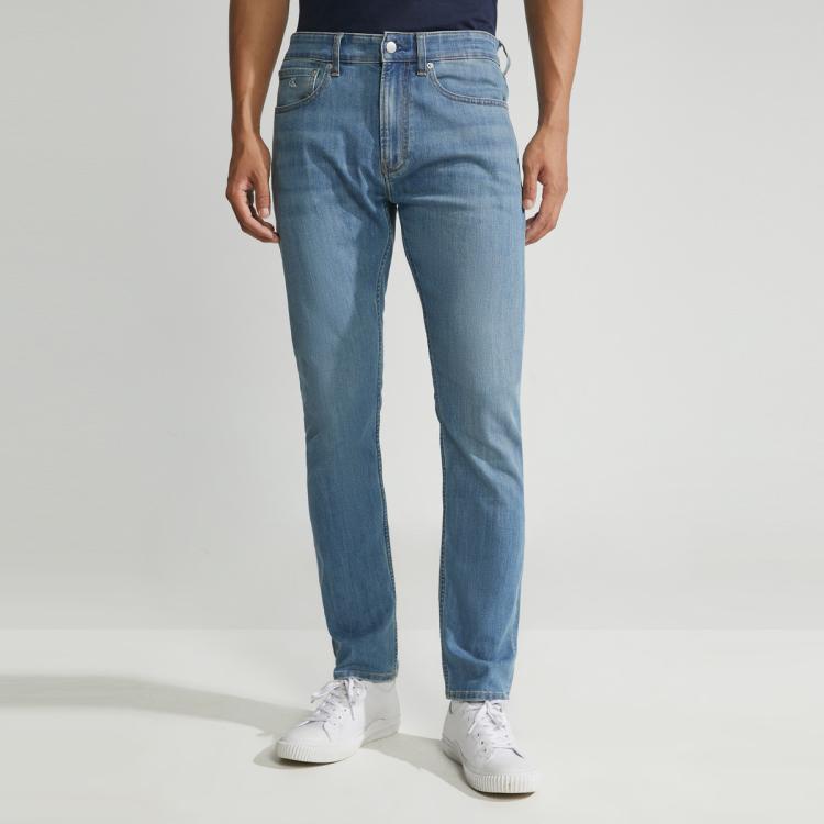 Calvin Klein Ck Jeans23春季新款男士简约贴片水洗微弹楔形锥形牛仔裤j323086 In Blue