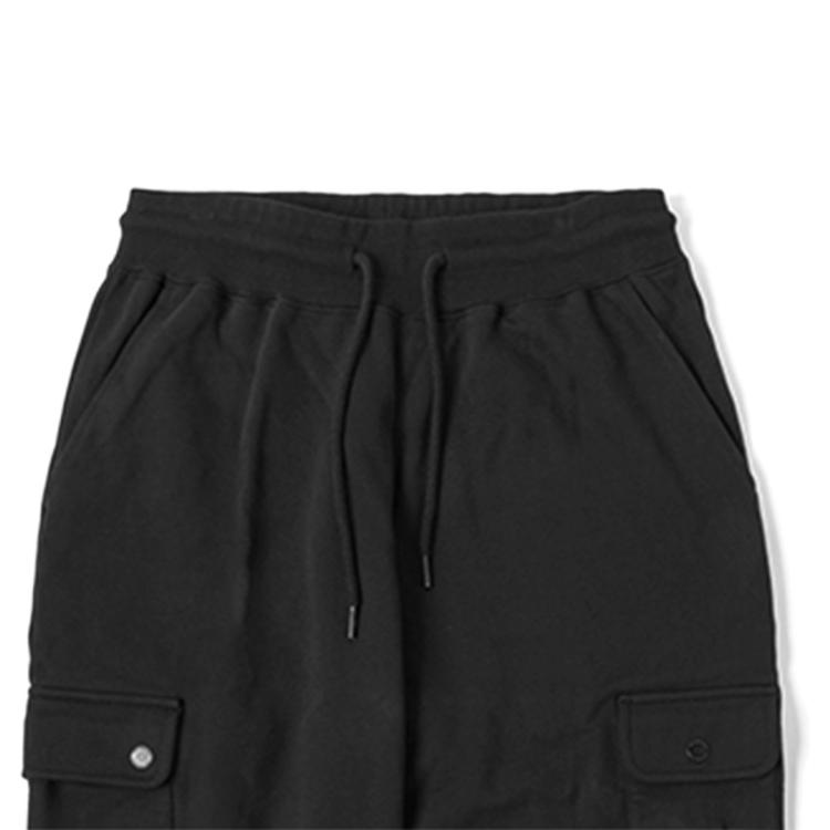 官方【品牌直供】 男子针织长裤酷感黑帅气工装风