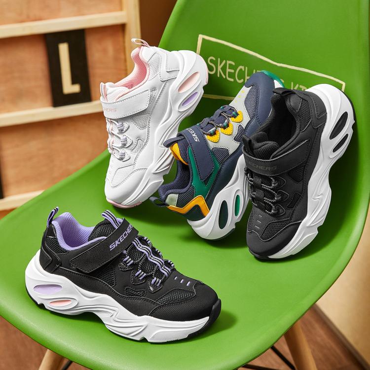 斯凯奇 女中大童|潮流舒适百搭女童老爹鞋日常可爱简约儿童运动鞋秋冬季