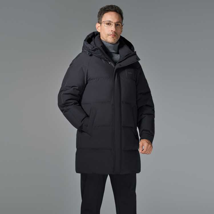 【爸爸款】秋冬男式中长款羽绒服防风保暖纯色设计简洁大方外套 399元