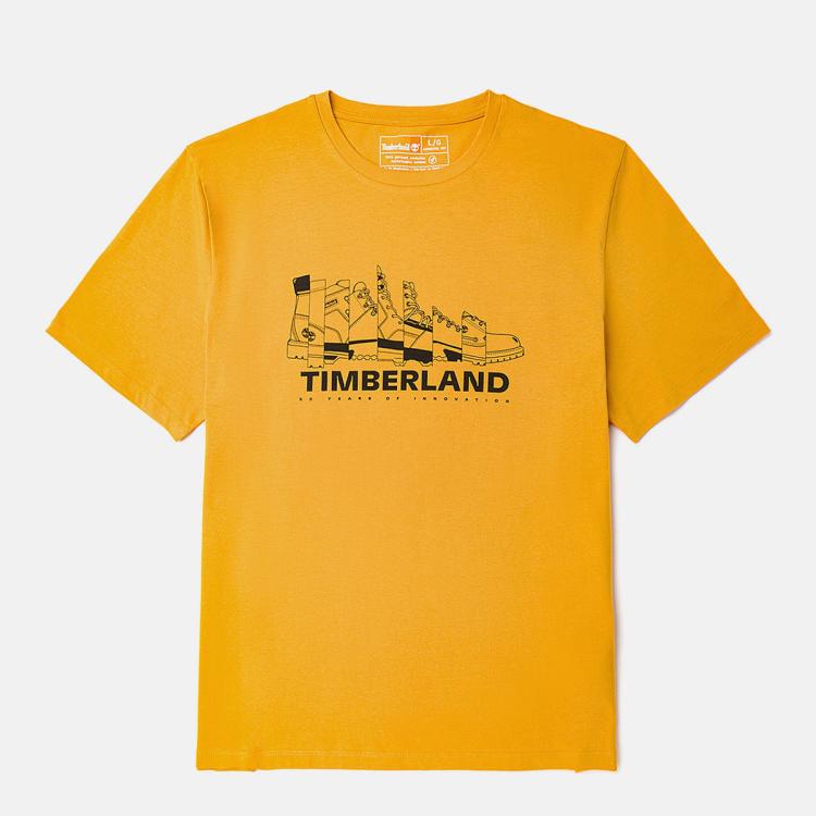 Timberland 添柏岚官方男女同款短袖t恤舒适休闲印花|a27yf In Yellow