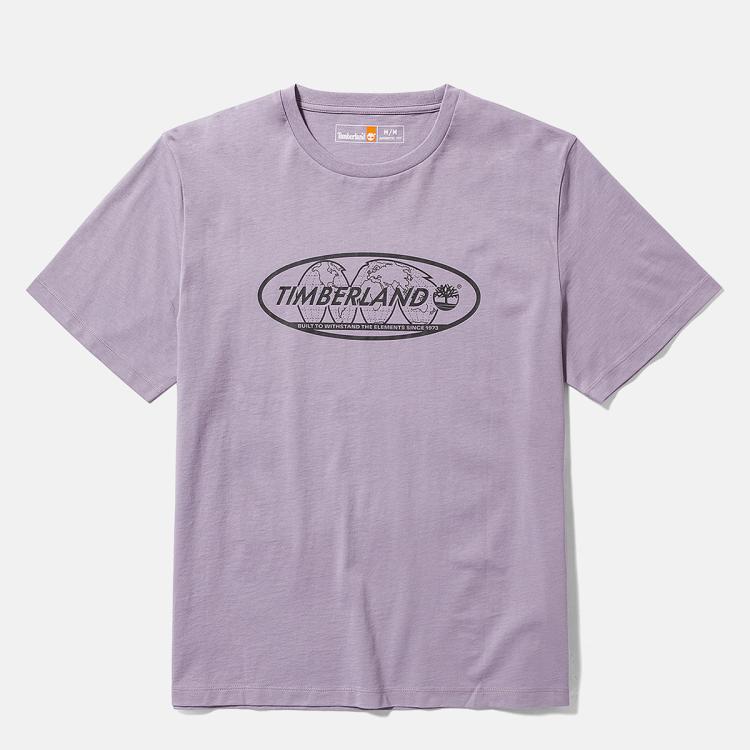 Timberland 添柏岚官方男女同款短袖t恤24新款户外透气|a4185 In Purple