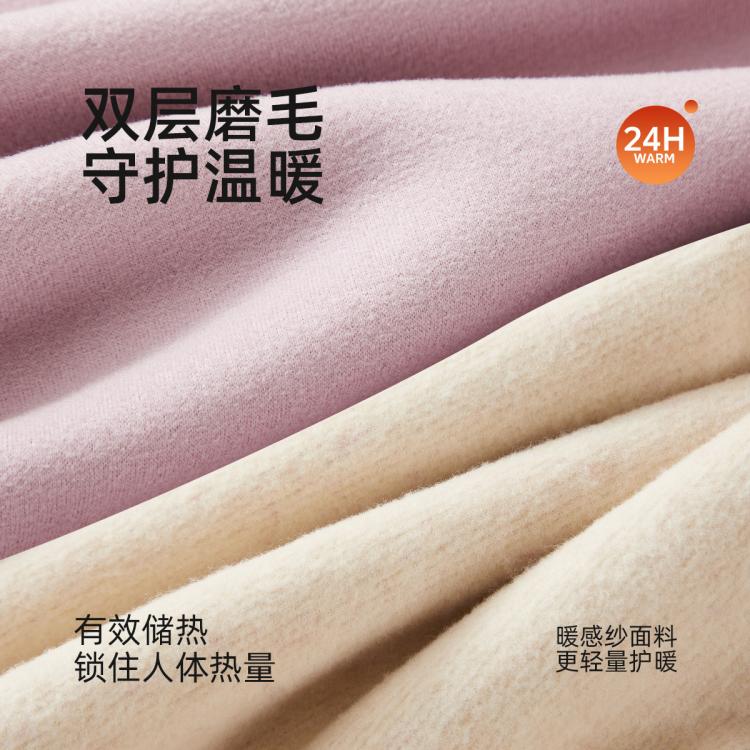 都市丽人 【含羊毛+蚕丝】高腰收腹蓄热女士秋冬打底裤加绒保暖内衣单裤女