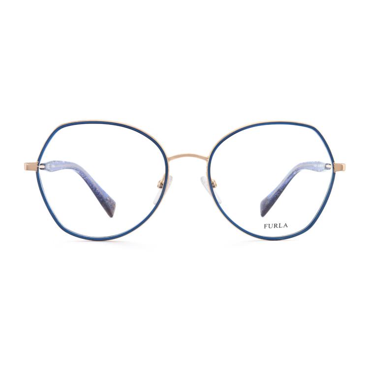Furla 夏季时尚学生白领光学镜女士架简约近视眼镜全框拼色 In Blue