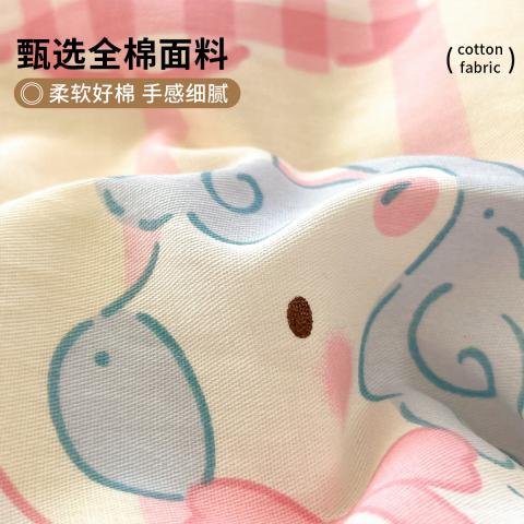 诺米美物 全棉印花四件套100%纯棉家用被套床单床上用品学生宿舍三件套 图片 2