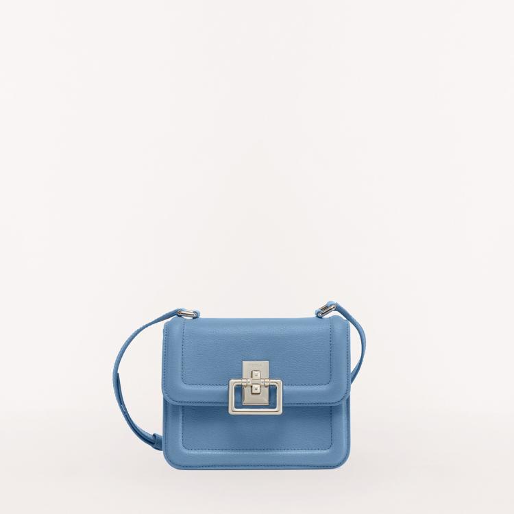 Furla 【出游】 Villa迷你牛皮女士小方包 In Blue