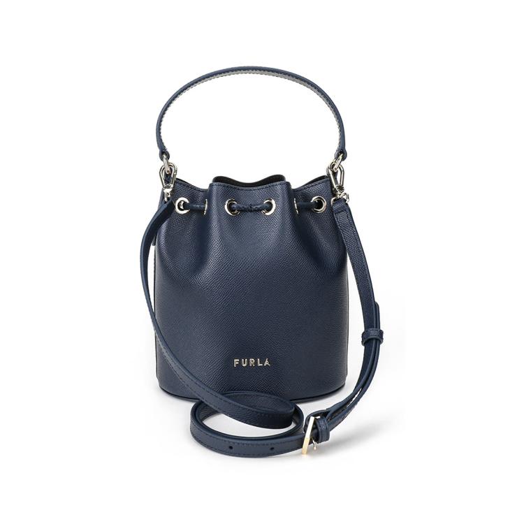 FURLA 【出游】FURLA CLIO迷你牛皮女士水桶包