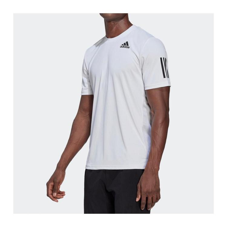 Adidas Originals 春夏款男子圆领短袖t恤运动休闲上衣舒适训练男装国际码偏大 In White