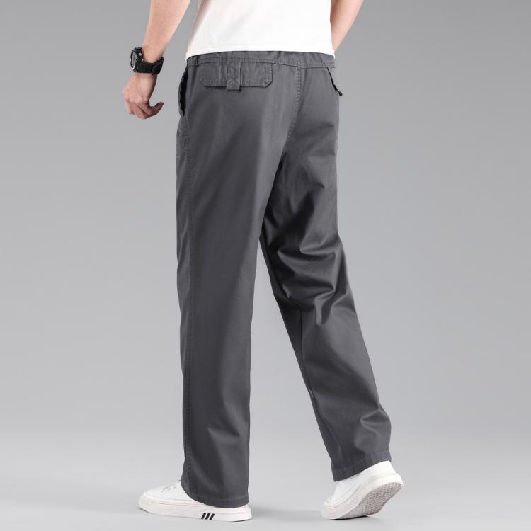 JEEP 【100%棉】休闲裤男春季款时尚宽松裤子男士直筒纯棉长裤男裤