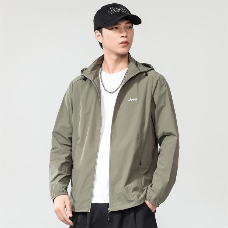 JEEP 防晒衣男士夏季2025防紫外线外套冰丝透气薄款钓鱼防晒服