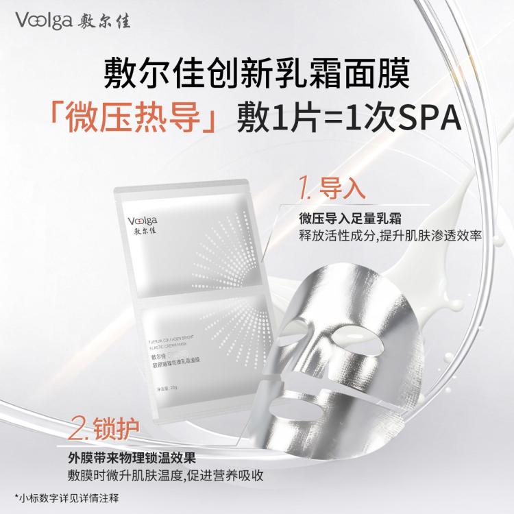 敷尔佳 【钢铁侠面膜】胶原嘭弹乳霜面膜抗皱淡纹提拉紧致补水保湿修护膜 图 3