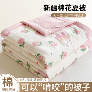 新疆棉花被子被芯空调被春秋被可机洗夏季宿舍学生夏凉被纯