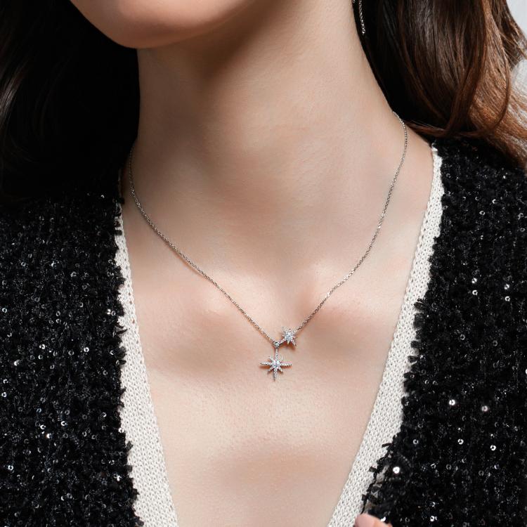 apm MONACO Baby双六芒星925银轻奢高级感项链锁骨链AC6424OX