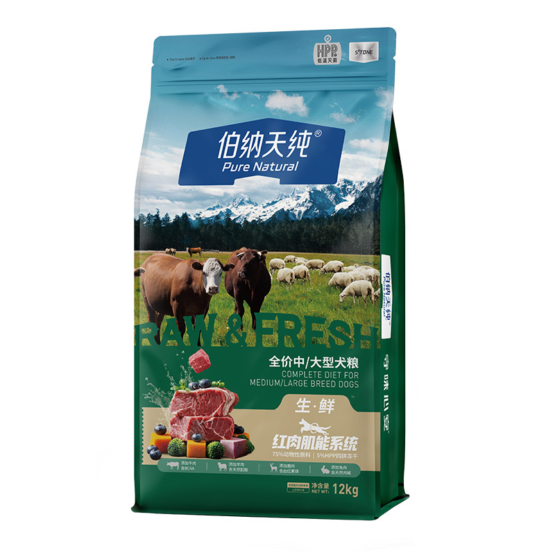 伯纳天纯 生·鲜系列Ultra全价犬粮牧场狂欢12kg/包