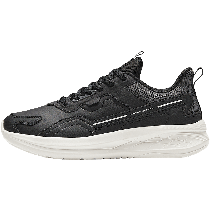 革面跑步鞋女秋冬减震软底舒适休闲运动鞋皮面百搭跑鞋健步鞋子97元