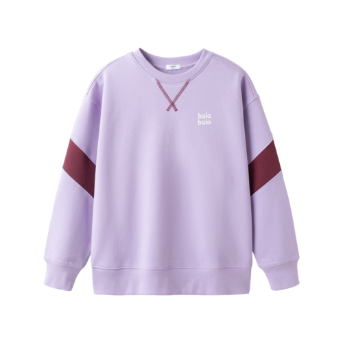巴拉巴拉 拼接撞色套头卫衣儿童长袖春秋装男童女童上衣中大童 49.9元