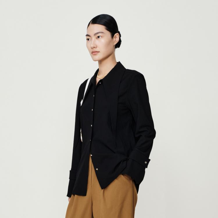 玛丝菲尔 【艺术质感 向美而行】通勤时尚百搭女式衬衫