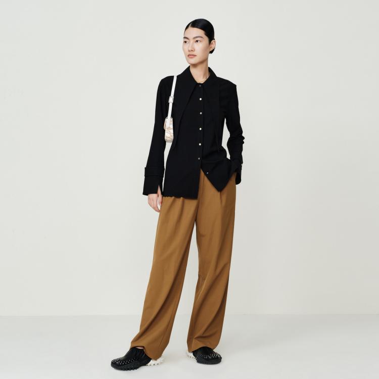 玛丝菲尔 【艺术质感 向美而行】通勤时尚百搭女式衬衫