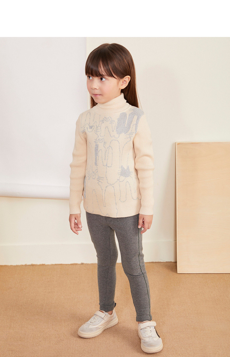 童装女大童保暖加绒裤冬装新款不倒绒打底裤百搭儿童裤子