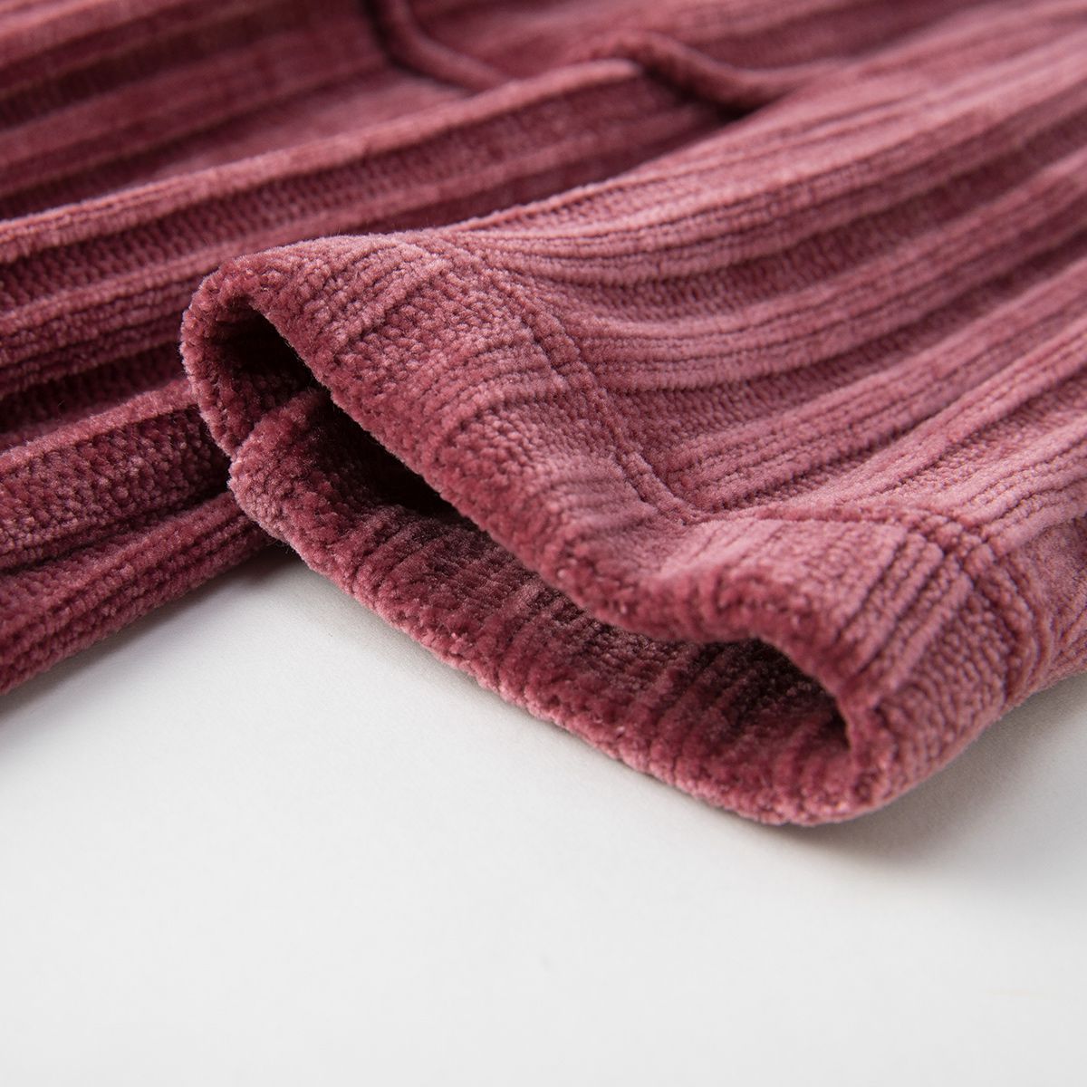 纯色舒适雪尼尔开衫可外穿浴袍