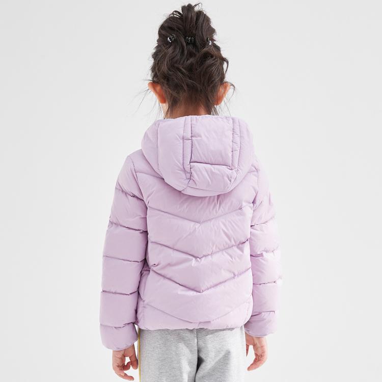 笛莎 【三防轻薄排骨羽绒服】女童冬中小童幼童外套校服神器拜年服