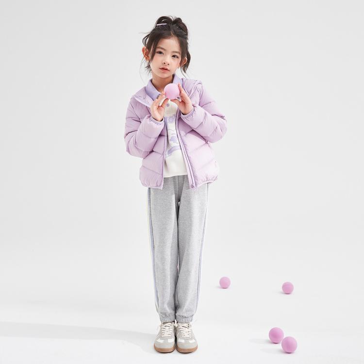 笛莎 【三防轻薄排骨羽绒服】女童冬中小童幼童外套校服神器拜年服