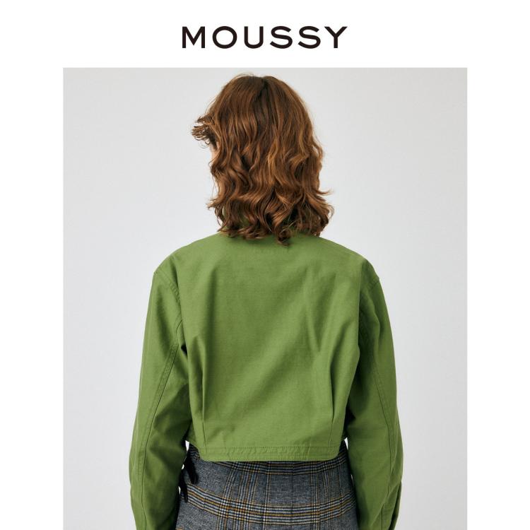 MOUSSY MOUSSY 初秋工装风立领短款休闲夹克外套女010GAJ30-5780 6921000194080159704