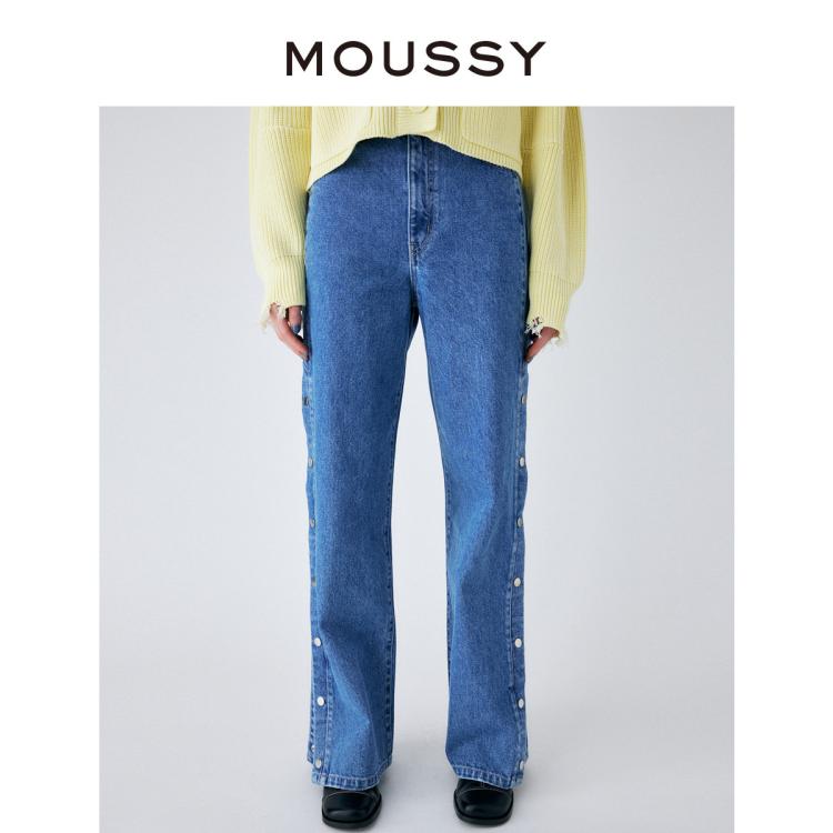 MOUSSY MOUSSY 秋季高腰宽松直筒裤牛仔裤010GSS11-0410 6920387091044960408