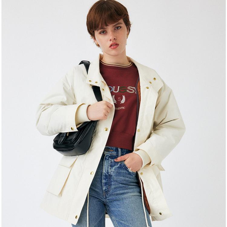 Moussy 秋季机能风抽绳收腰两穿夹克外套028ga930-5650 In Neutral