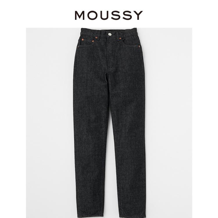 MOUSSY MOUSSY 秋季高腰水洗直筒牛仔裤C10FAA12-1140 6920698796413648536