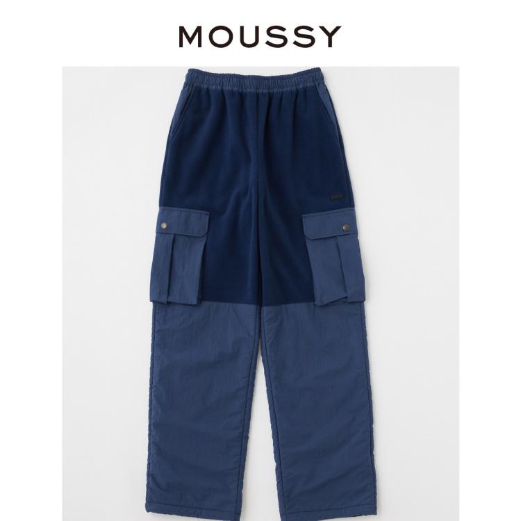 MOUSSY MOUSSY 秋季机能风拼接面料夹棉休闲裤女010GAL30-6180 6921066907588657112